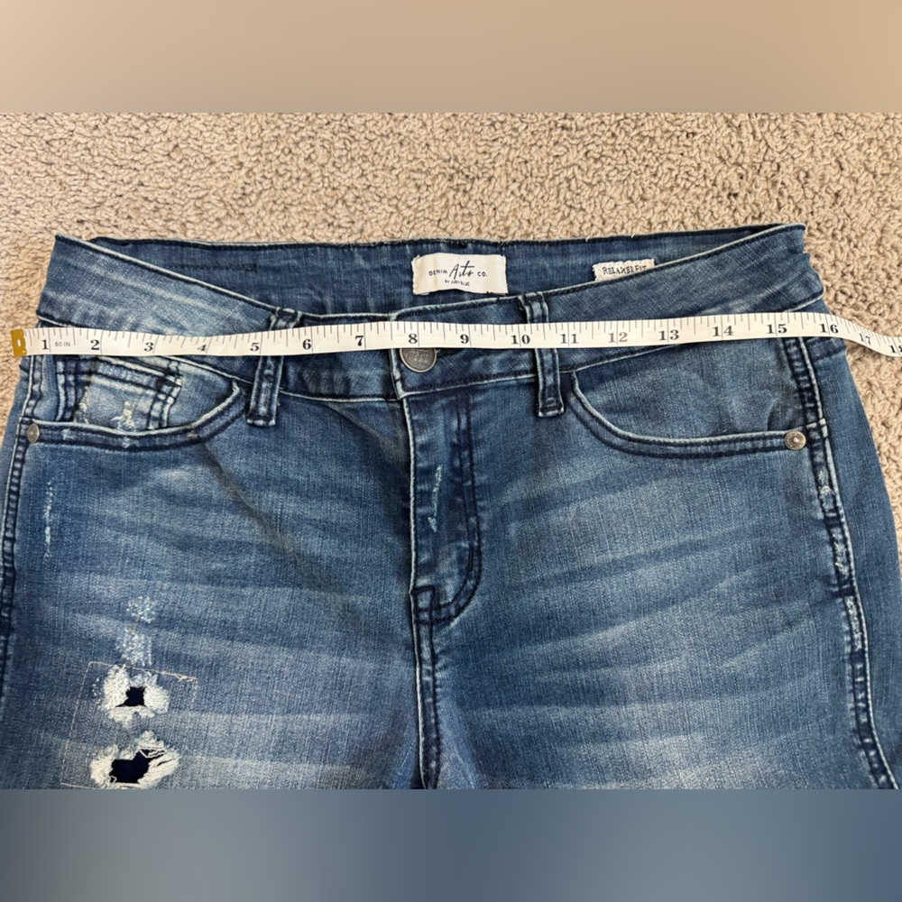 Judy Blue Distressed Skinny Jeans in Blue Wash - Picture 8 of 10
